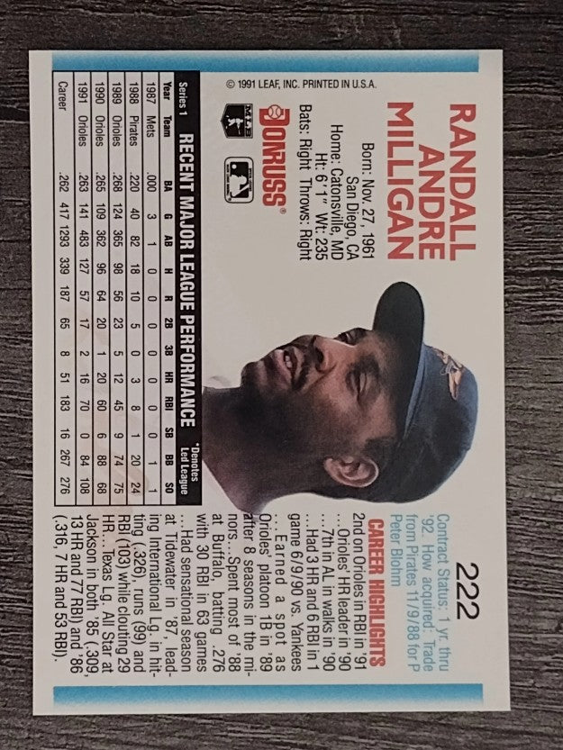 1992 Donruss #222 Randy Milligan