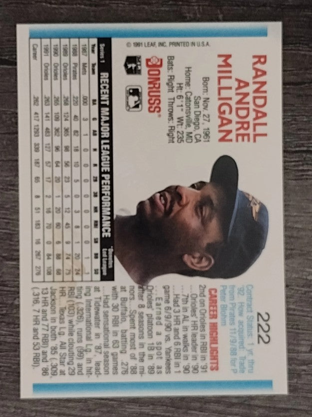 1992 Donruss #222 Randy Milligan