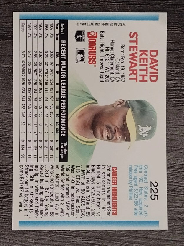 1992 Donruss #225 Dave Stewart
