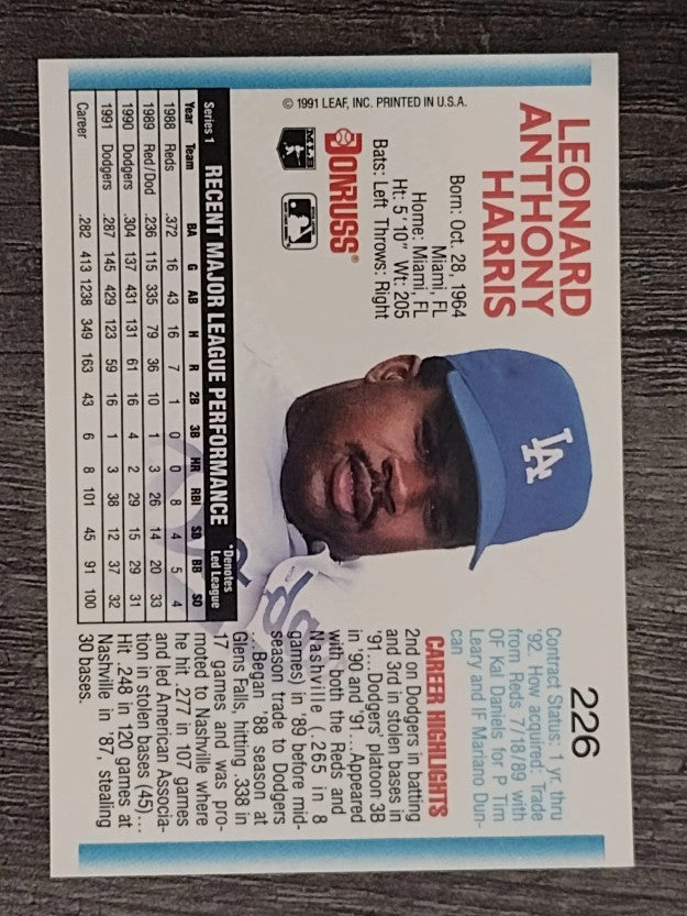 1992 Donruss #226 Lenny Harris