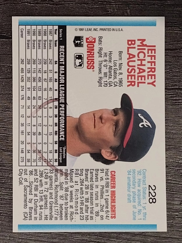 1992 Donruss #228 Jeff Blauser