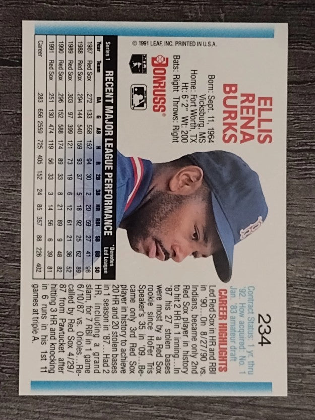 1992 Donruss #234 Ellis Burks