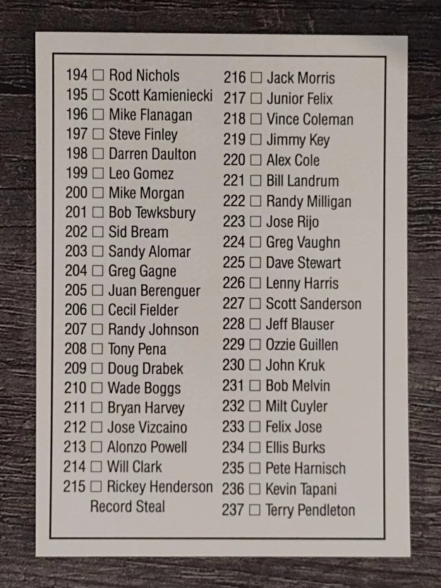 1992 Donruss #240 Checklist 158-237