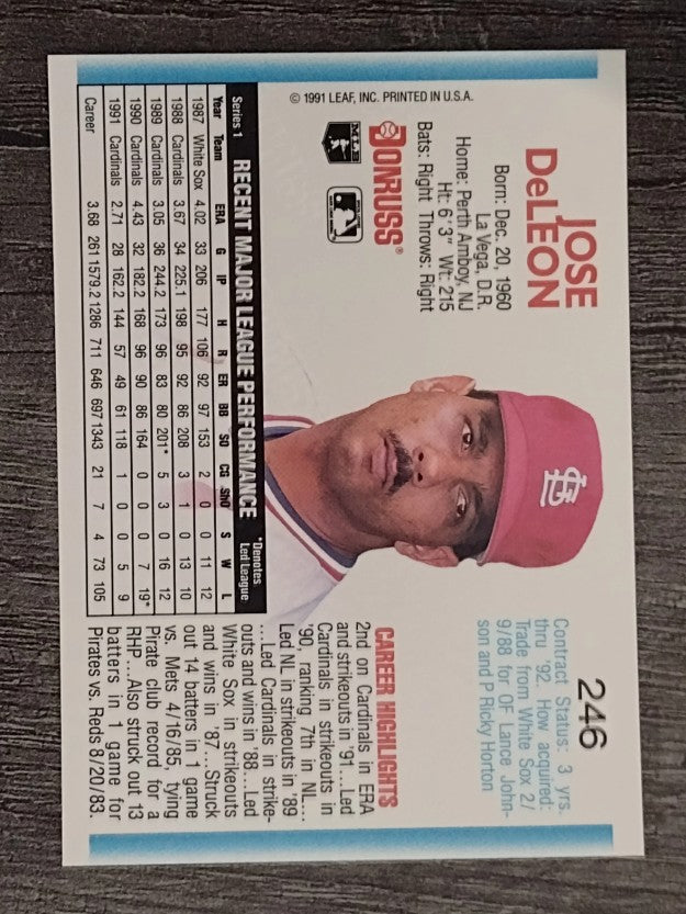 1992 Donruss #246 Jose DeLeon