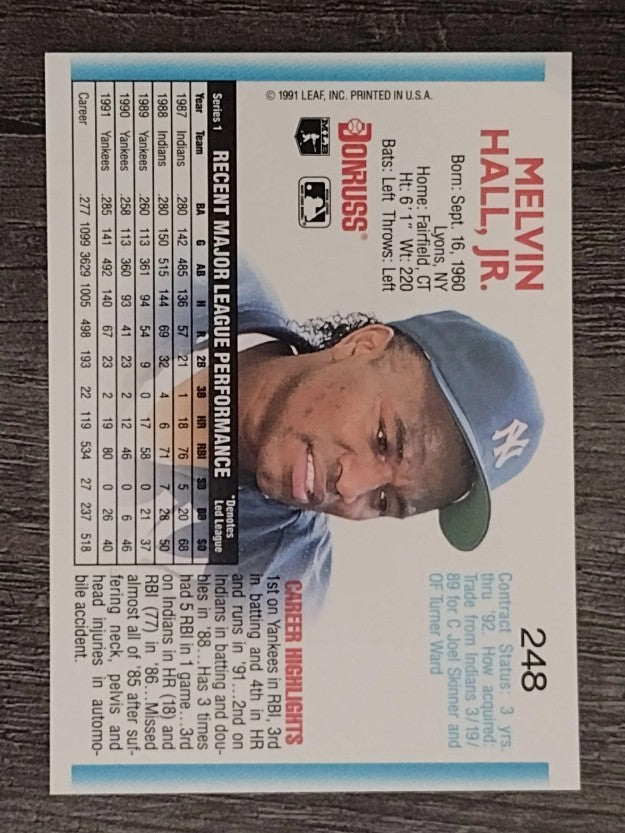 1992 Donruss #248 Mel Hall