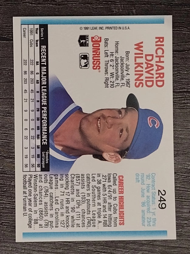 1992 Donruss #249 Rick Wilkins