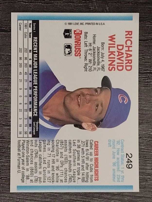 1992 Donruss #249 Rick Wilkins