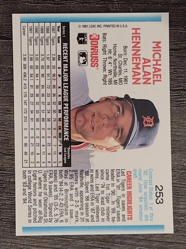 1992 Donruss #253 Mike Henneman