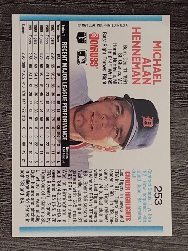 1992 Donruss #253 Mike Henneman