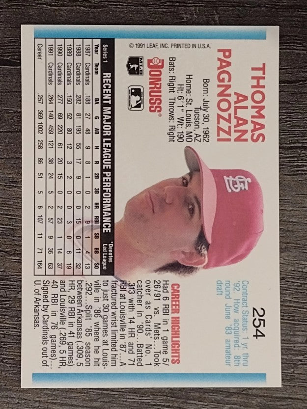 1992 Donruss #254 Tom Pagnozzi