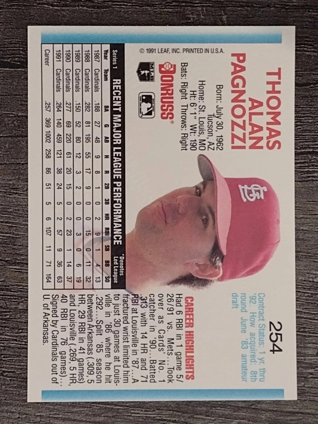 1992 Donruss #254 Tom Pagnozzi