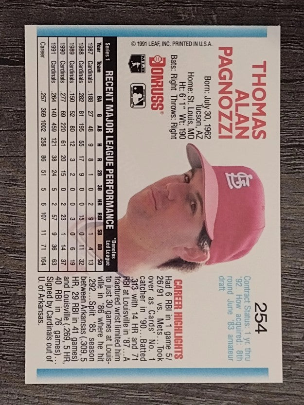 1992 Donruss #254 Tom Pagnozzi