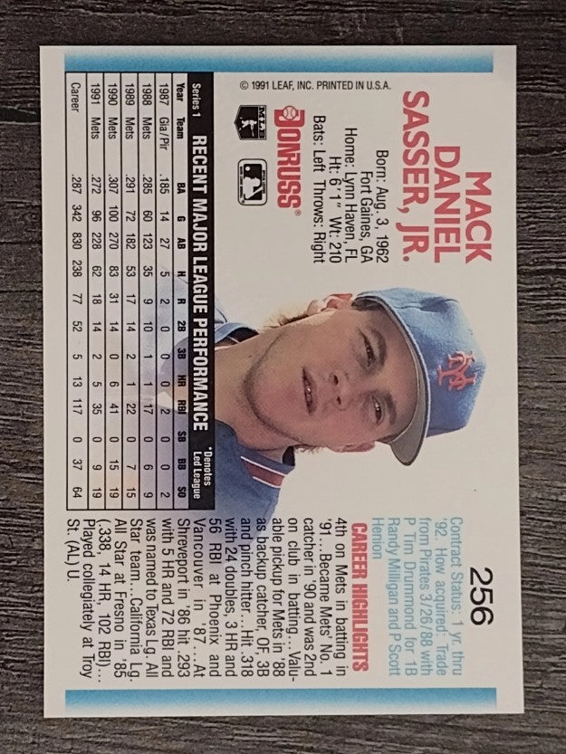 1992 Donruss #256 Mackey Sasser