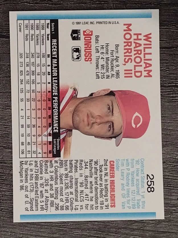 1992 Donruss #258 Hal Morris