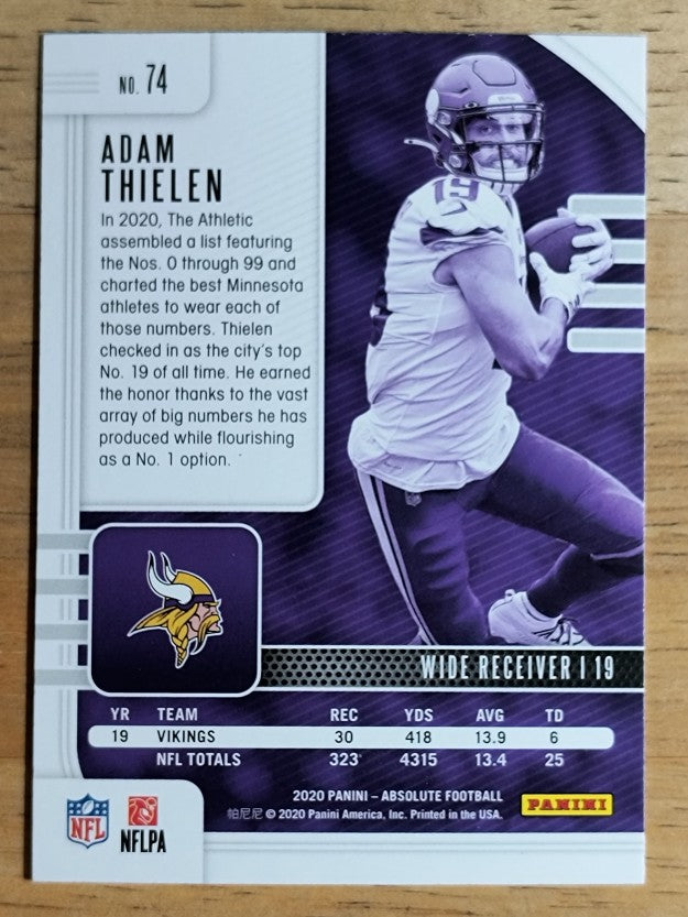 2020 Absolute Retail #74 Adam Thielen
