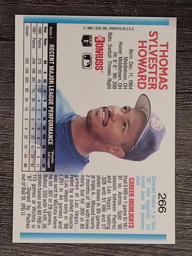 1992 Donruss #266 Thomas Howard