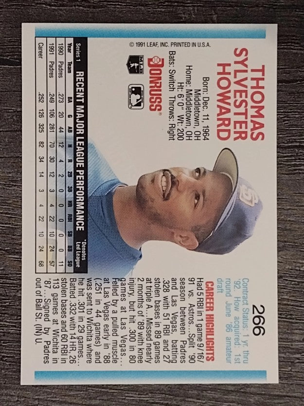 1992 Donruss #266 Thomas Howard