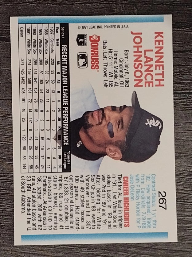 1992 Donruss #267 Lance Johnson