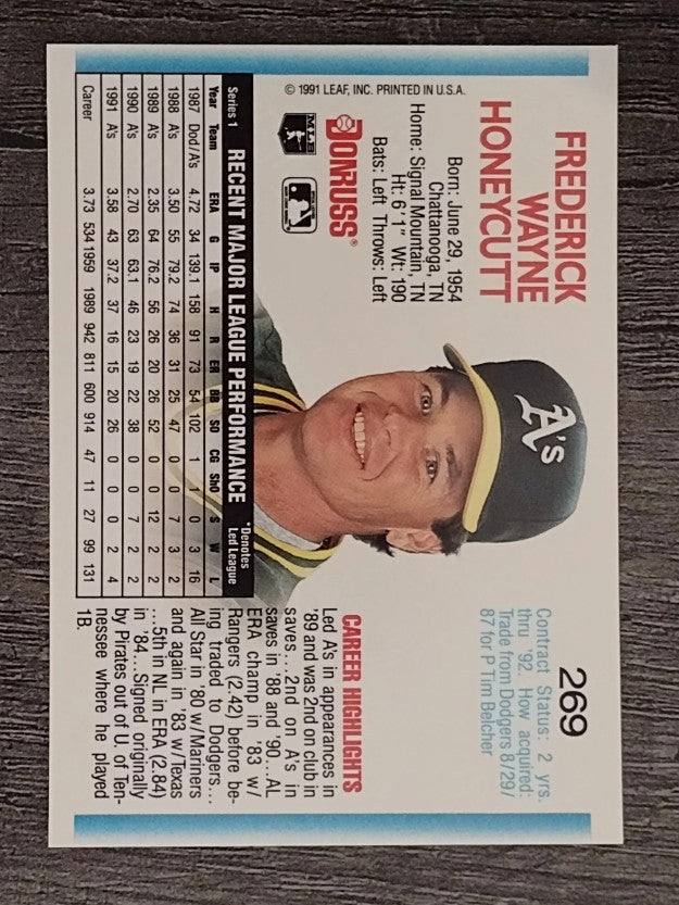 1992 Donruss #269 Rick Honeycutt