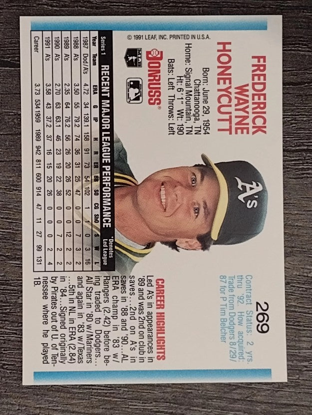 1992 Donruss #269 Rick Honeycutt
