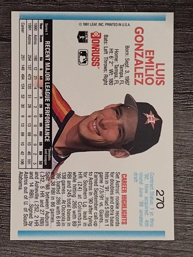 1992 Donruss #270 Luis Gonzalez