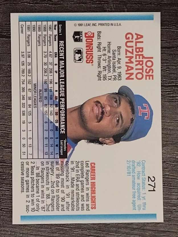 1992 Donruss #271 Jose Guzman