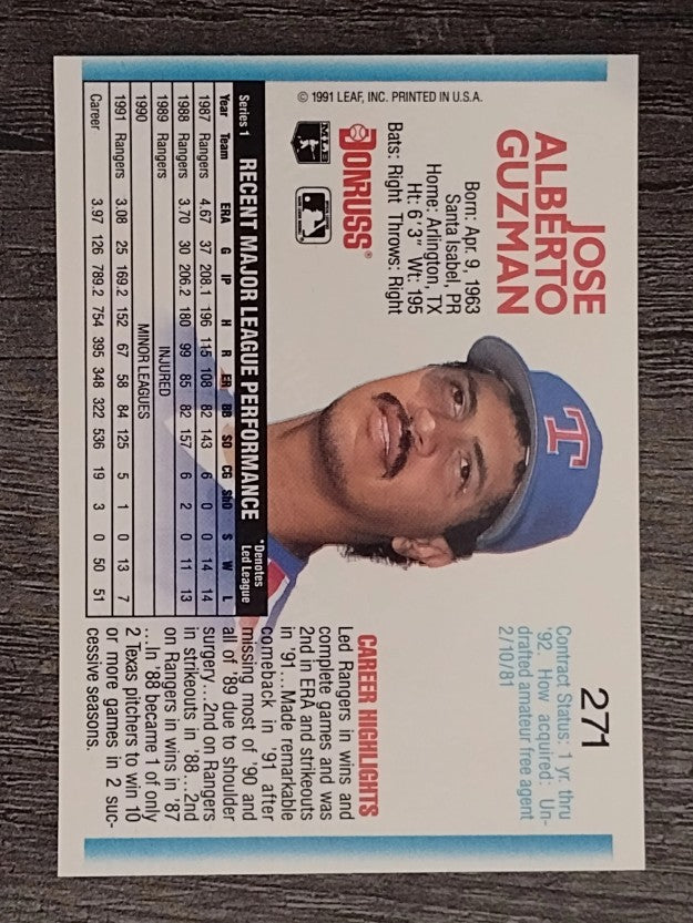 1992 Donruss #271 Jose Guzman
