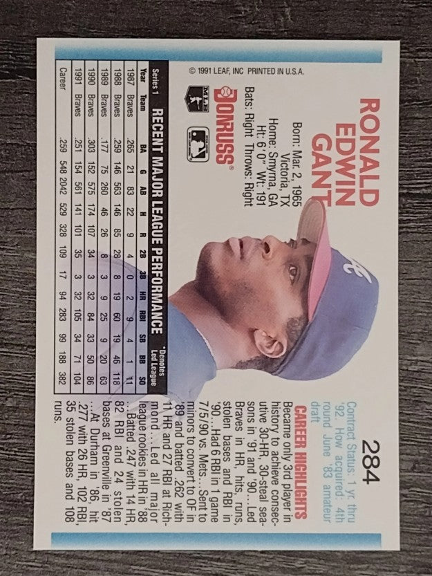 1992 Donruss #284 Ron Gant