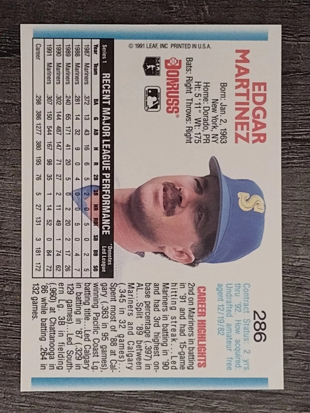 1992 Donruss #286 Edgar Martinez
