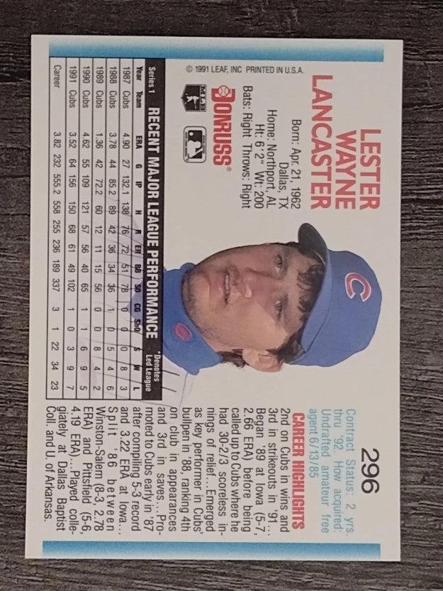1992 Donruss #296 Les Lancaster