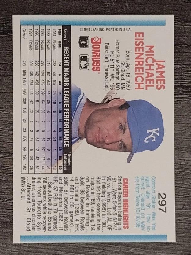1992 Donruss #297 Jim Eisenreich