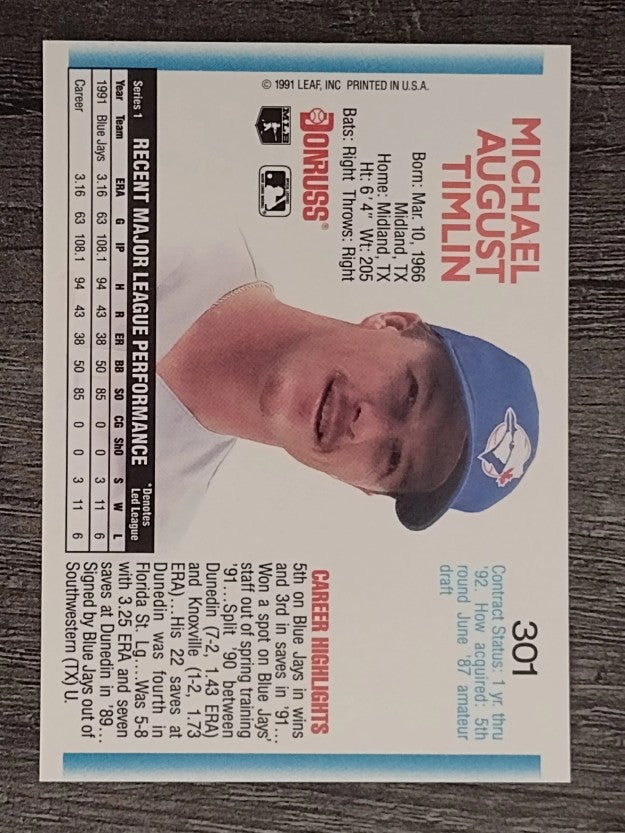 1992 Donruss #301 Mike Timlin
