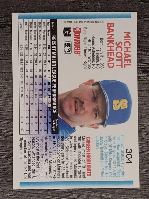 1992 Donruss #304 Scott Bankhead