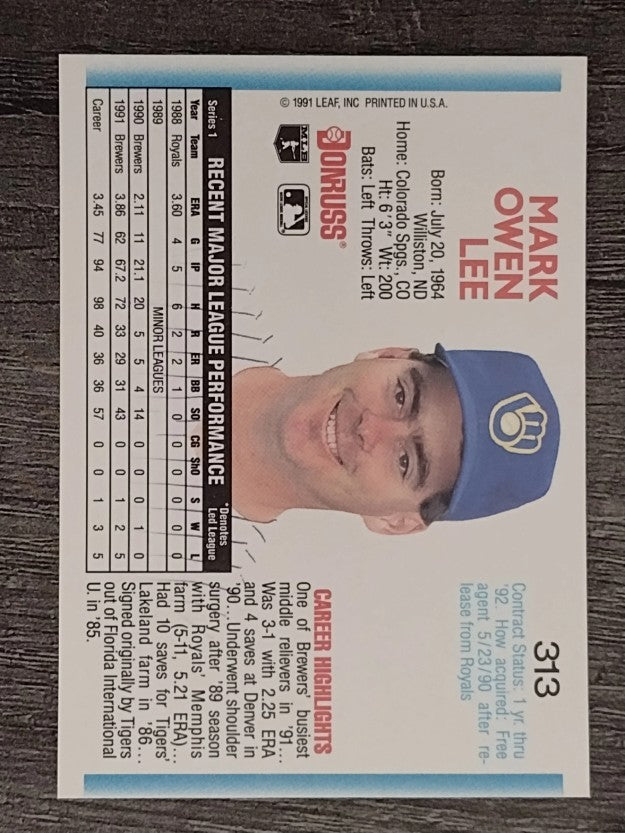 1992 Donruss #313 Mark Lee