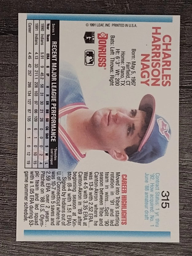 1992 Donruss #315 Charles Nagy