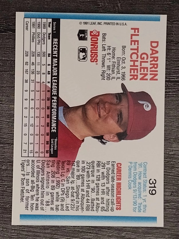 1992 Donruss #319 Darrin Fletcher