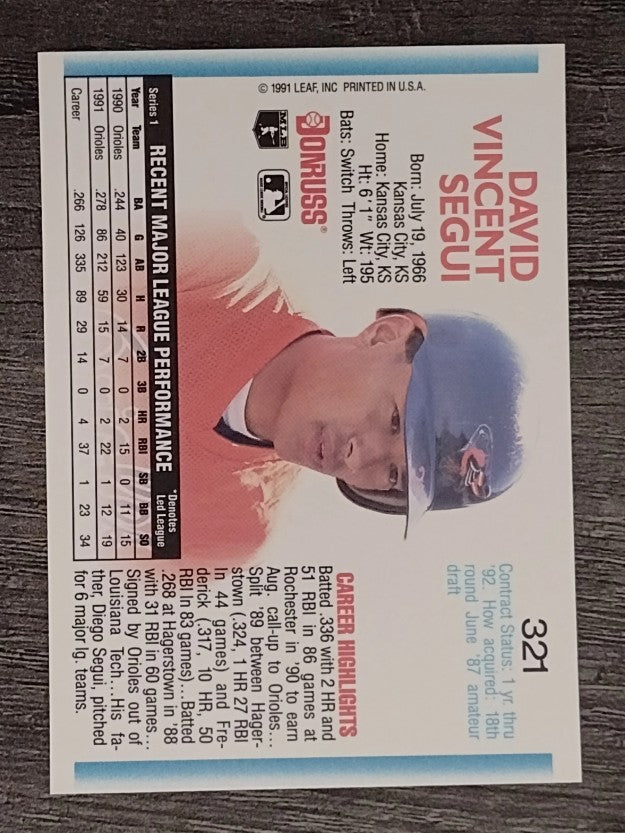 1992 Donruss #321 David Segui