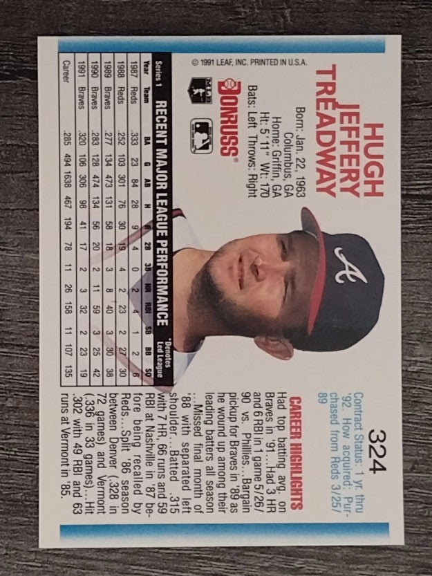 1992 Donruss #324 Jeff Treadway