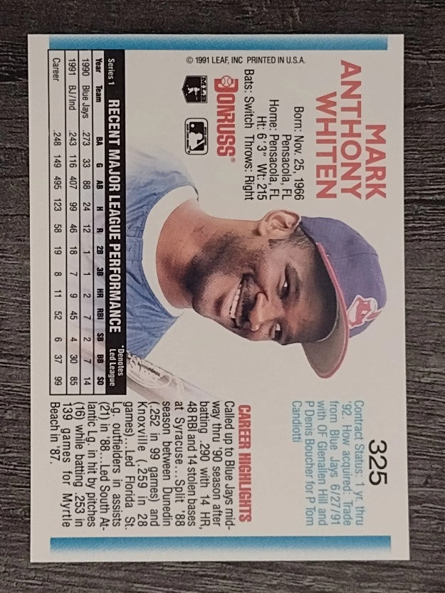 1992 Donruss #325 Mark Whiten