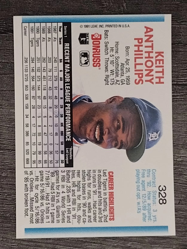 1992 Donruss #328 Tony Phillips