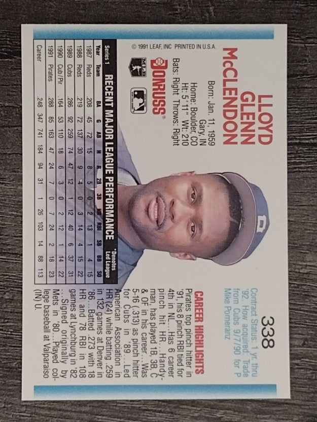 1992 Donruss #338 Lloyd McClendon