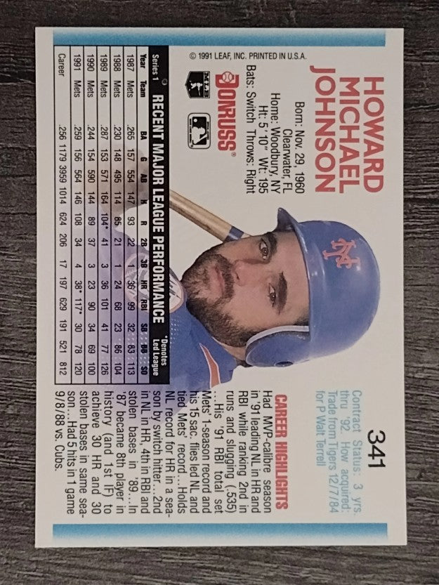 1992 Donruss #341 Howard Johnson