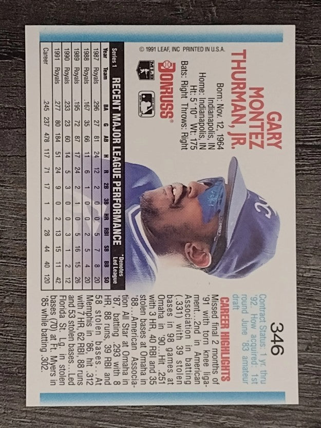 1992 Donruss #346 Gary Thurman