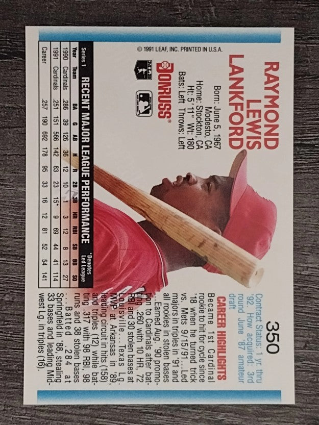 1992 Donruss #350 Ray Lankford