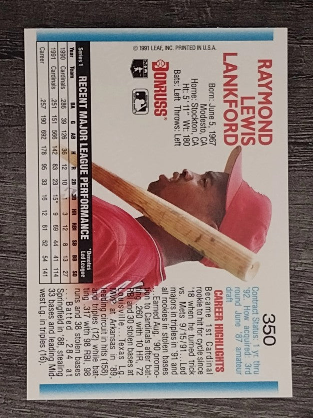 1992 Donruss #350 Ray Lankford