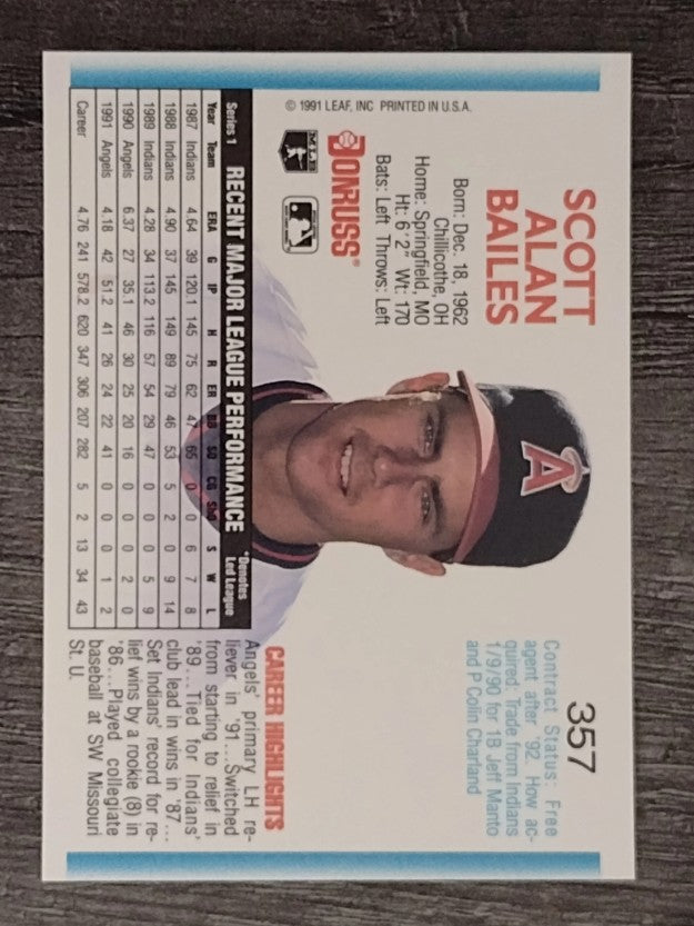 1992 Donruss #357 Scott Bailes