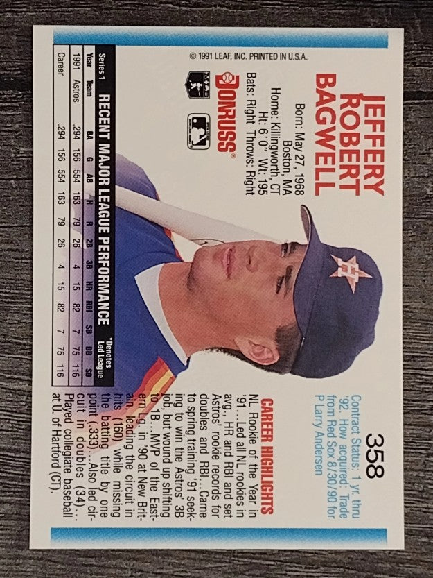1992 Donruss #358 Jeff Bagwell