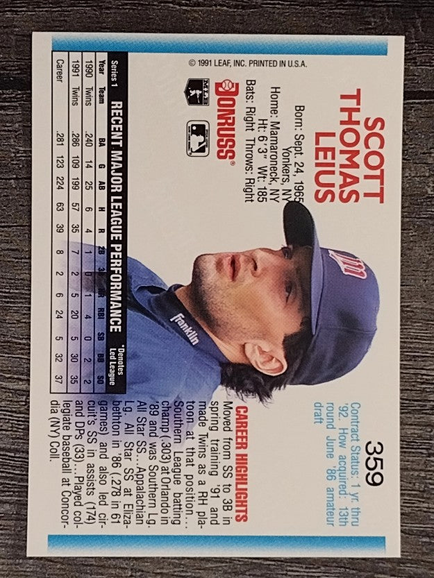 1992 Donruss #359 Scott Leius