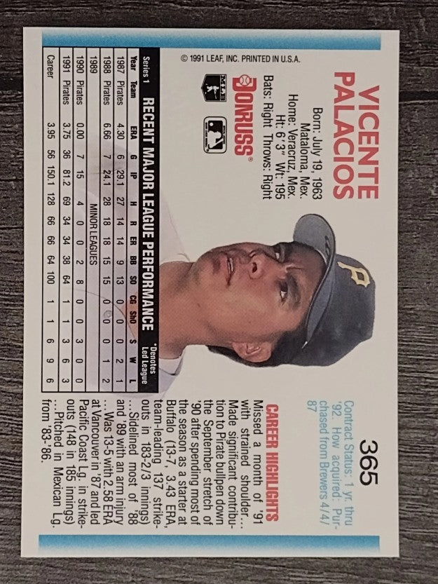 1992 Donruss #365 Vicente Palacios