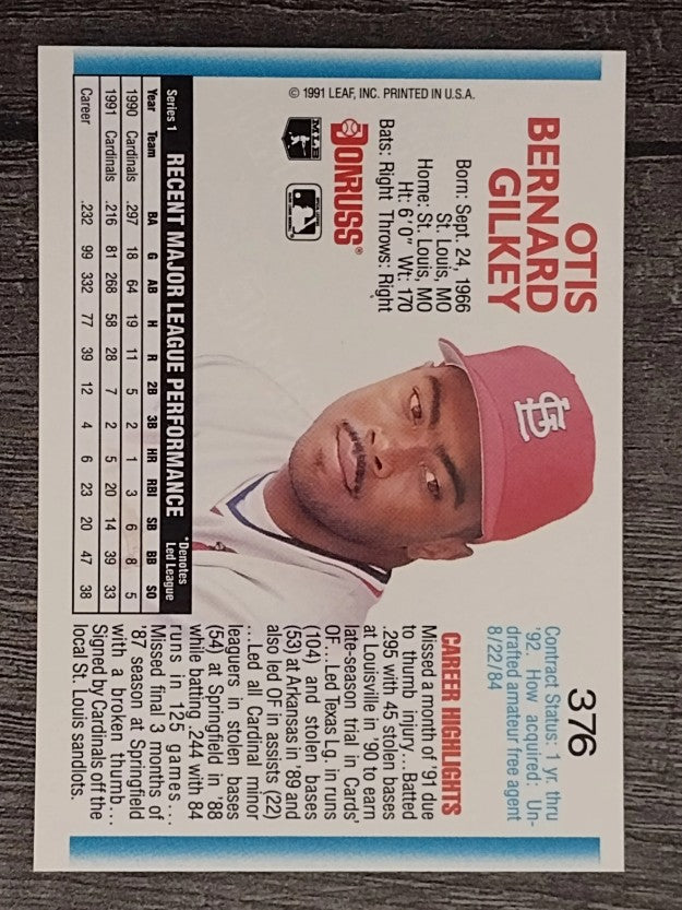 1992 Donruss #376 Bernard Gilkey